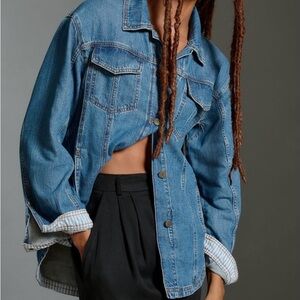 Pilcro Stylish Blue Denim Shacket